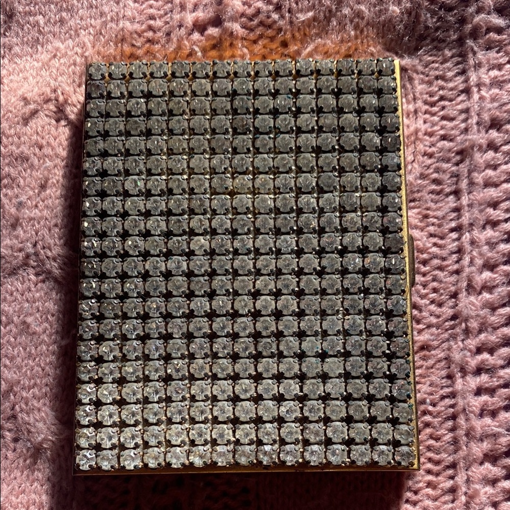 Glamorous Vintage Rhinestone Cigarette Case